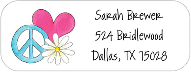 Peace Love Return Address Labels